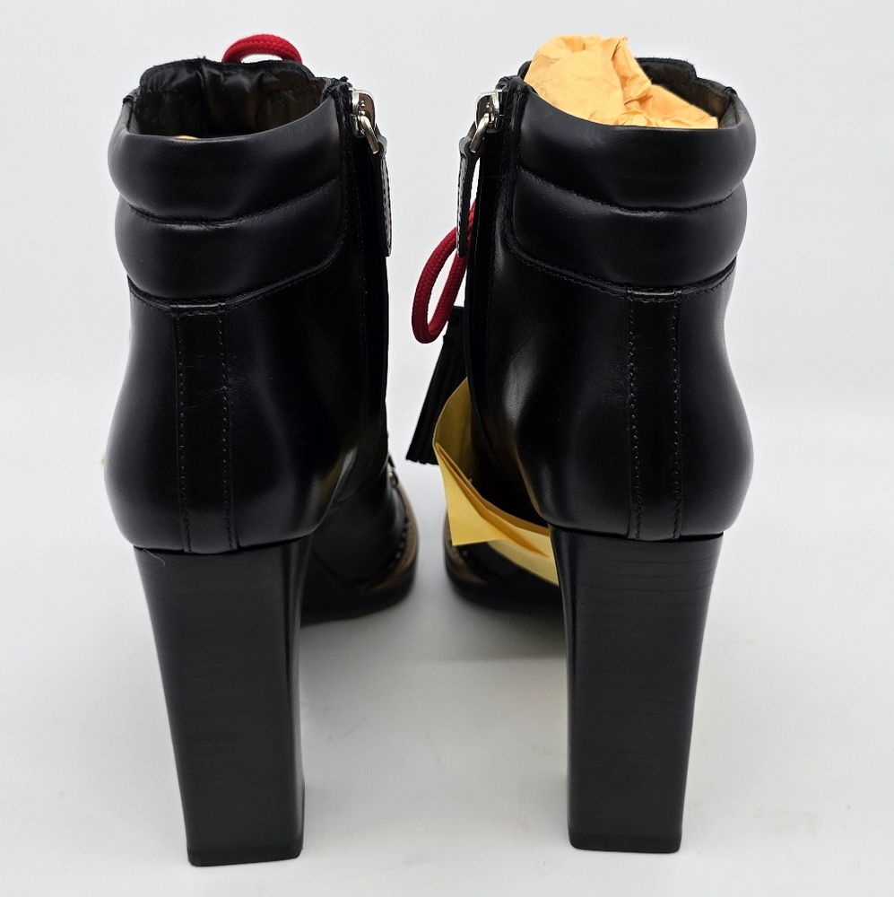 Tods Leather Block Heel Booties - 36 - Picture 11 of 16